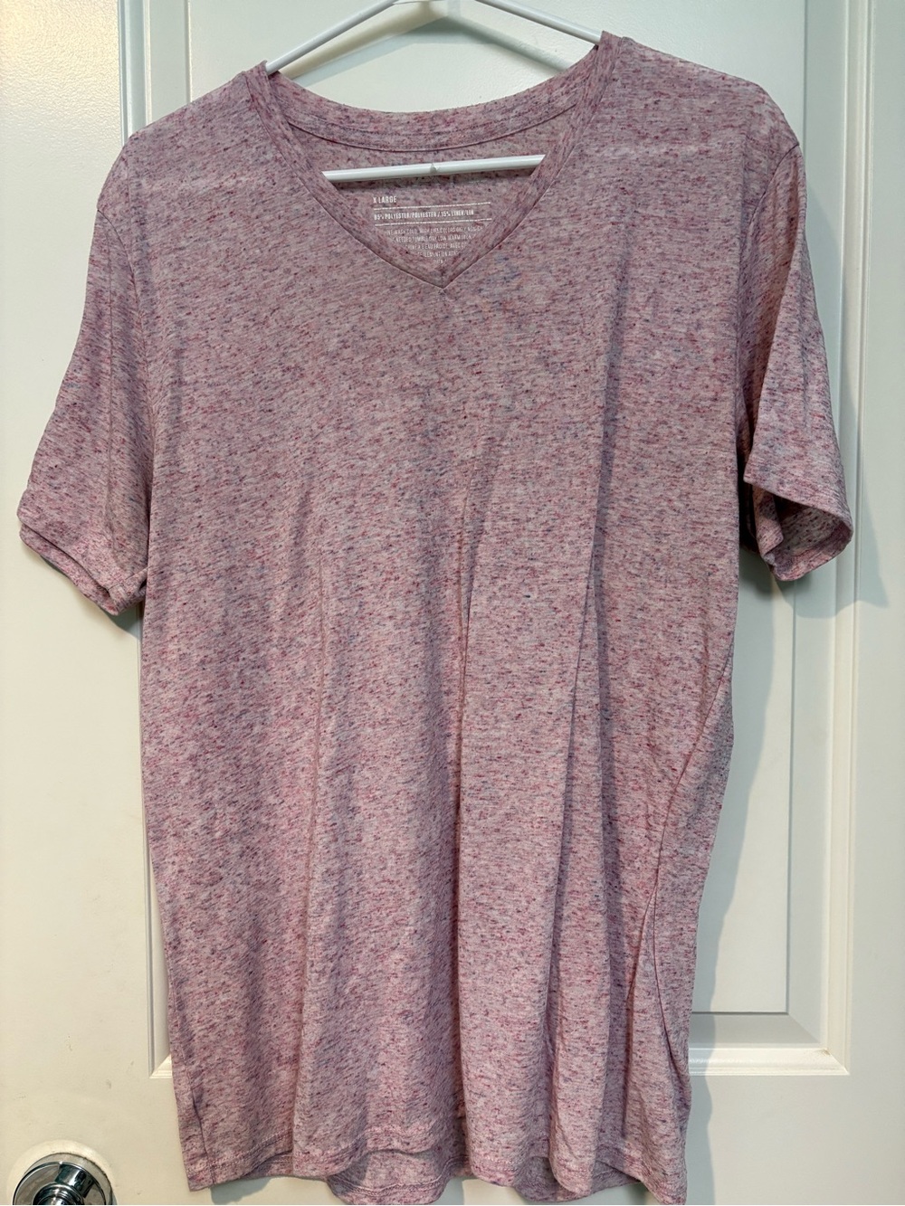 The Rail Heathered Pink V-Neck Short Sleeve Tee